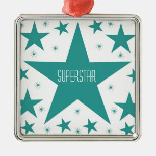 Metal Ornamento Quadrado Premium de Coleção Superstar