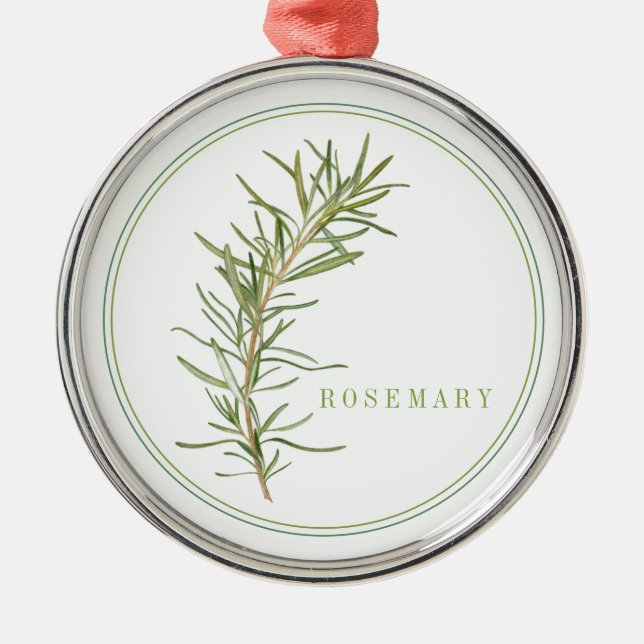 Metal Ornamento Redondo de Premium ROSEMARY FRESH (Frente)