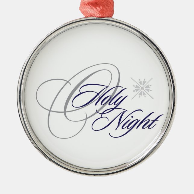 Metal Ornamento santamente da noite de O (Frente)