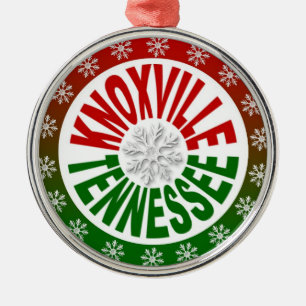 Metal Ornamento verde vermelho de Knoxville Tennessee