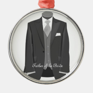 Metal Pai da Noiva Ornamento do Presente de Natal Tuxedo