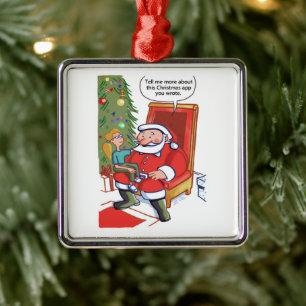 Metal Parceiros de Negócios de Natal sq ornamento premiu