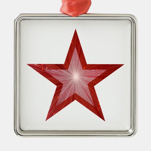 Metal Pasta de ornamento Red Star (Frente)