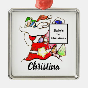 Metal Personalizar o ornamento cerâmico de natal de 1rua
