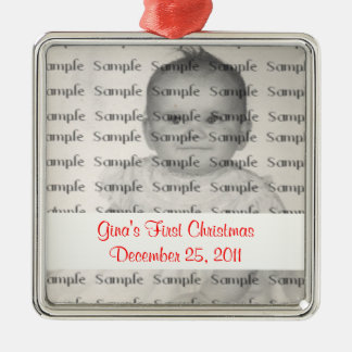 Metal Personalizar Texto ~ Primeiro Ornamento de Natal d