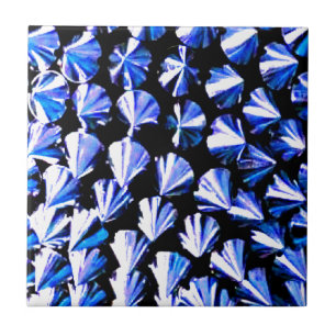 Metal Prateado Azul com Espinhos