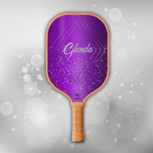 Metal roxo moderno escovado com monograma de prata