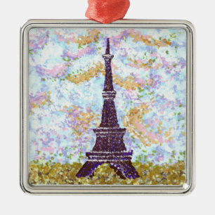 Metal Torre Eiffel inspirou a praça de ornamento de pont