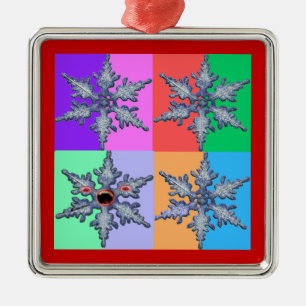 Metal Um Ornamento Floco de Neve Mau