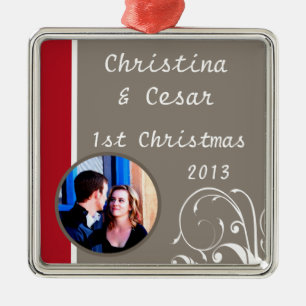 Metal Vermelho/Cinza Personalizado do Crime de Ornamento