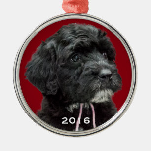 Metal Vermelho português do ornamento do cão de água