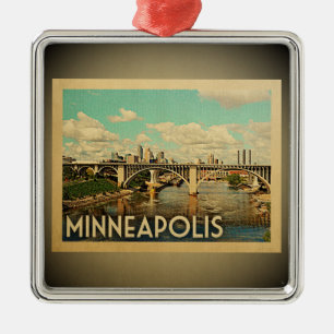 Metal Viagens vintage do ornamento de Minneapolis