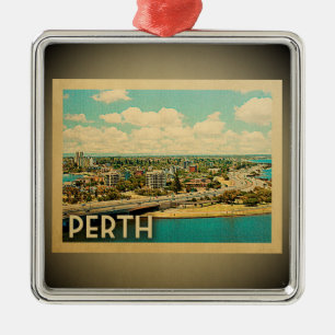 Metal Viagens vintage do ornamento de Perth Austrália