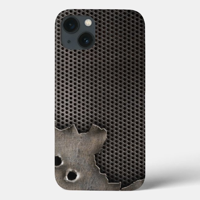 Metal with bullet holes background (Verso)