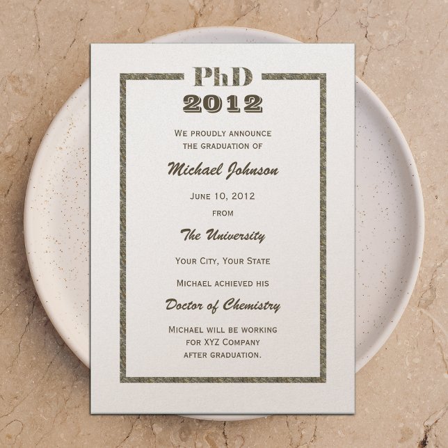 Metálico de Anúncio de PhD de Graduação de Doutora (Criador carregado)