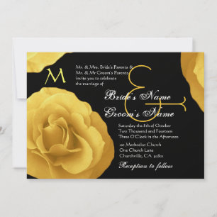 Metálico de Convite para Casamento de Rosas Amare