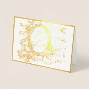 Metalizado Alegria para o mundo cartão de alumínio de Natal