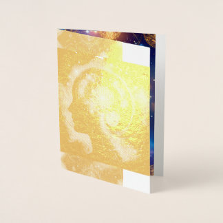 Metalizado Árvore da Vida Zen Padrão (13 cm x 18 cm) Cartão d