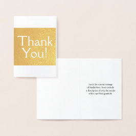 Metalizado Básico, Elegante "Obrigado!" Cartão