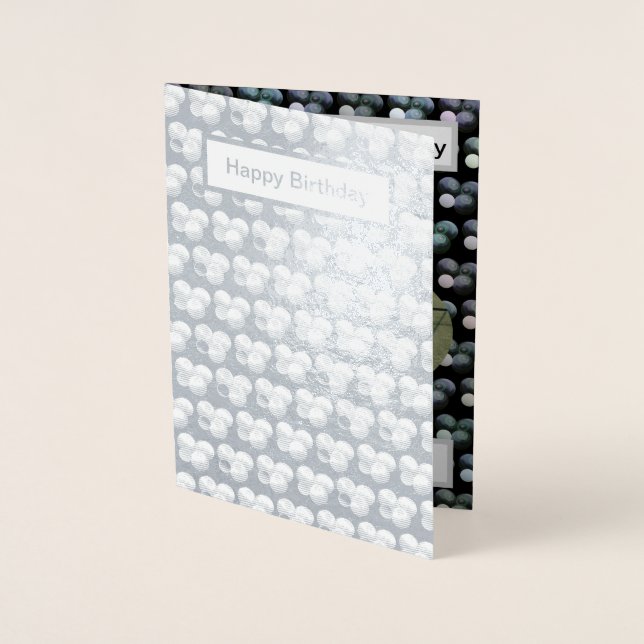 Metalizado Bolinhos De Lâmpada De Folha De Prata, Cartão De A (Frente)