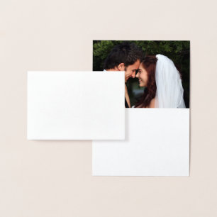 Metalizado Cartão de Agradecimento de Foto de Flor de Lótus e