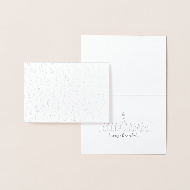 Metalizado Cartão de Alumínio de Chanukah (Exibição)