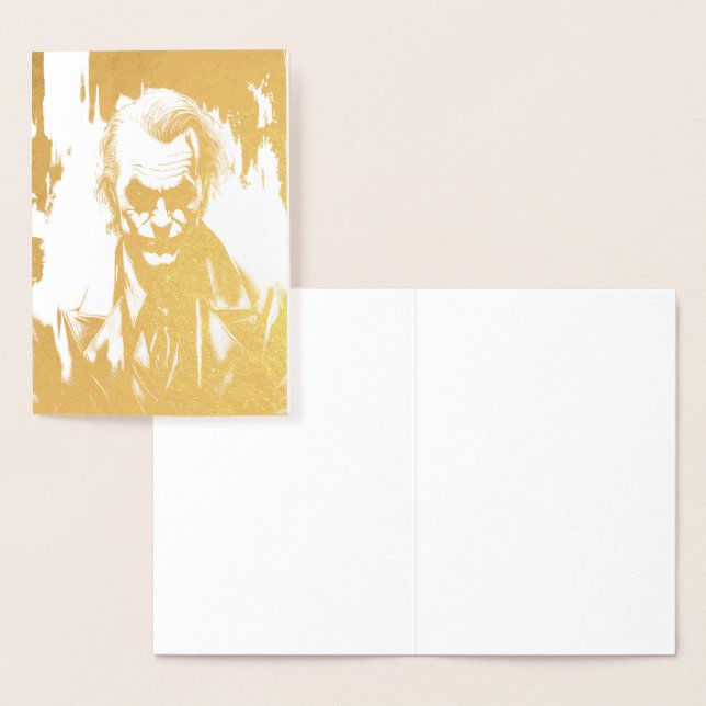 Metalizado Cartão de aniversário com Joker gravado ADICIONE O (Exibição)