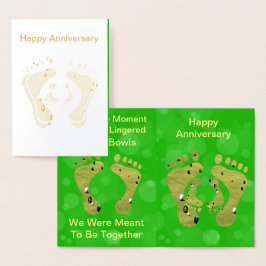 Metalizado Cartão de Aniversário do Funny Lawn Bowls