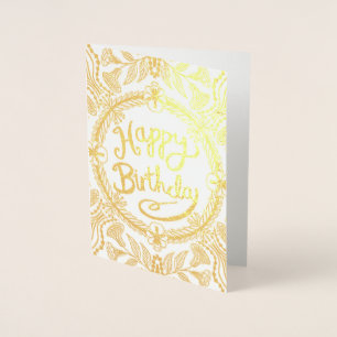 Metalizado Cartão de Aniversário Filho do Ouro Personalizado