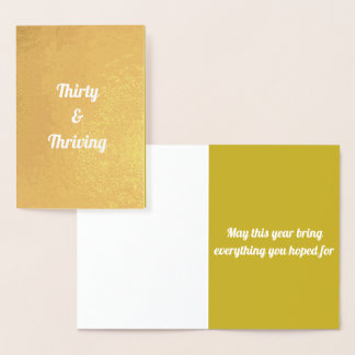 Metalizado Cartão de Aniversário Trinta e Vestido