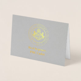 Metalizado Cartão de condolências da Faculdade Militar da Pen