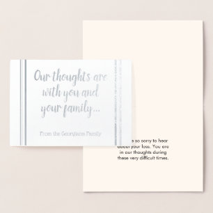 Metalizado Cartão de condolências Personalizado
