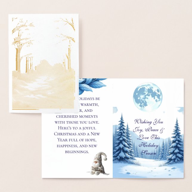 Metalizado Cartão de Cumprimentos Dobrável (Exibição)