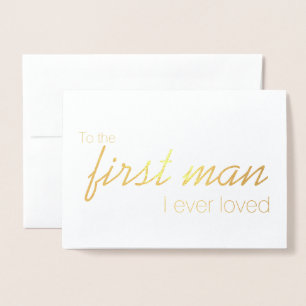 Metalizado Cartão de Dia de Casamento de Script Moderno Gold 