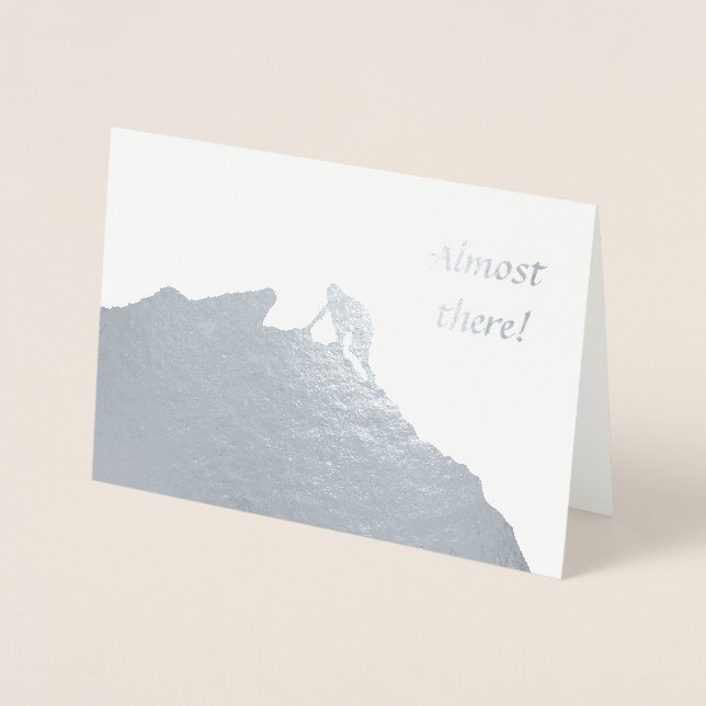 Metalizado Cartão de encorajamento Quase Lá (Frente)