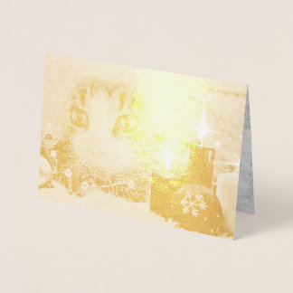 Metalizado Cartão de Foil #1 de Natal do Boo