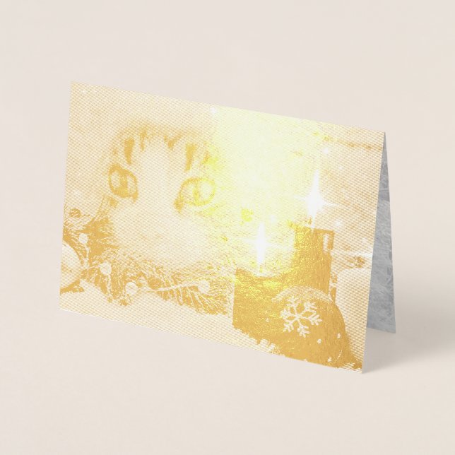 Metalizado Cartão de Foil #1 de Natal do Boo (Frente)