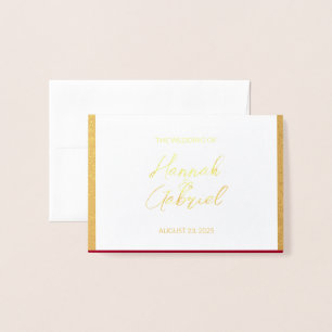 Metalizado Cartão de Foil de Resposta RSVP de Casamento