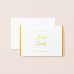 Metalizado Cartão de Foil de Resposta RSVP de Casamento