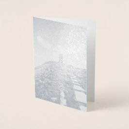 Metalizado Cartão de Foil do Caminho do Tor Glastonbury