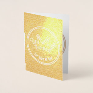 Metalizado Cartão de Foil do Pai Rei