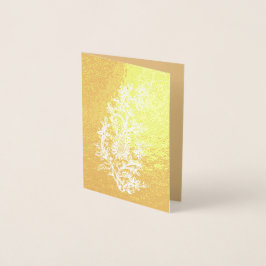 Metalizado Cartão de Foil Obrigado