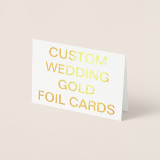 Metalizado Cartão de Foil Ouro Personalizado Mini Casamento P