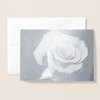 Metalizado Cartão de Foil ROSE preto e branco