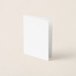 Metalizado Cartão de Folha<br><div class="desc">Crie seu próprio estilo minimalista personalizável branco que pode ser facilmente atualizado com sua foto e texto. Se precisar de ajuda para personalizar este produto,  por favor entre em contato comigo usando o botão de mensagem abaixo e ficarei feliz em ajudar.</div>