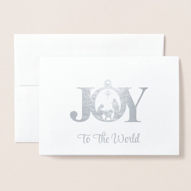 Metalizado Cartão de folha de Natal (Frente com envelope)