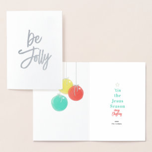 Metalizado Cartão de Folha de Natal Sparkasse