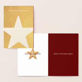 Metalizado Cartão de Folha Dia dos Pais