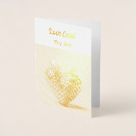 Metalizado Cartão de Foto de Amor Personalizado – Cartão Româ