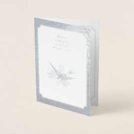 Metalizado Cartão de Foto de Aniversário de Prata